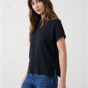 NEW Banana Republic | Oversized Cotton Black Ribbed Top